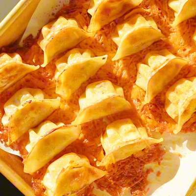 Cheese Crusted Juicy Potstickers