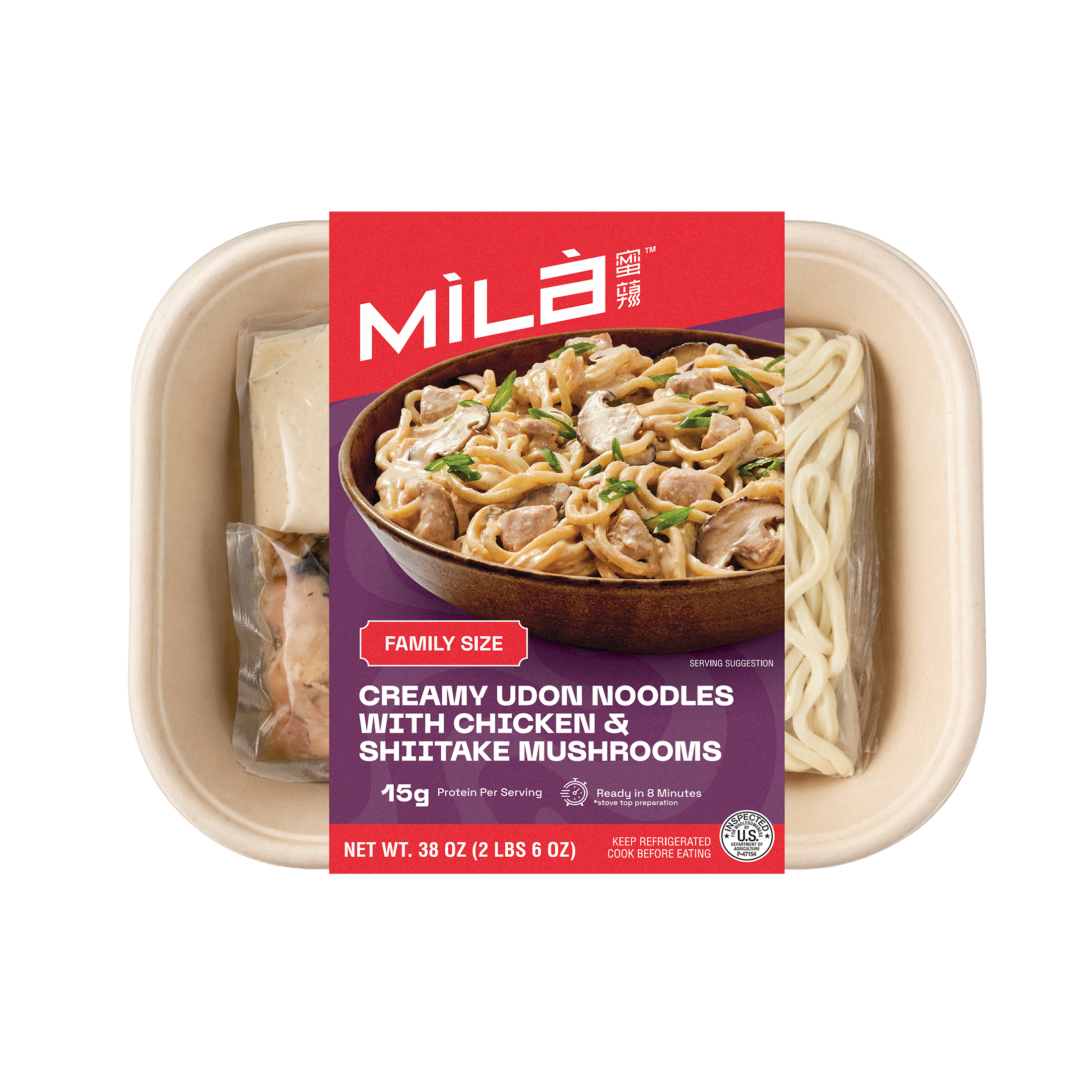 Creamy Udon Noodles with Chicken & Shiitake Mushrooms