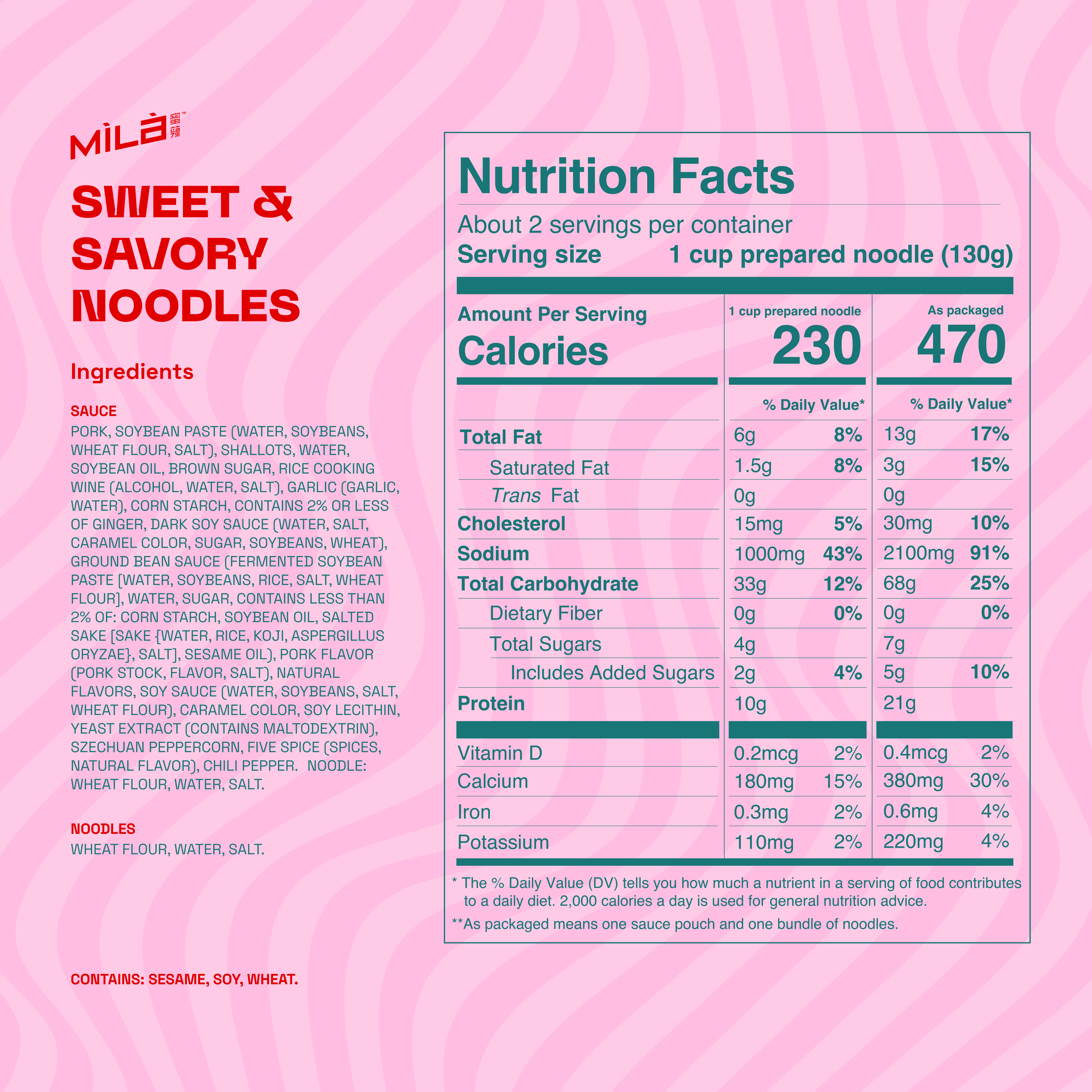 Sweet & Savory Noodle - Ground Pork (4-PK)