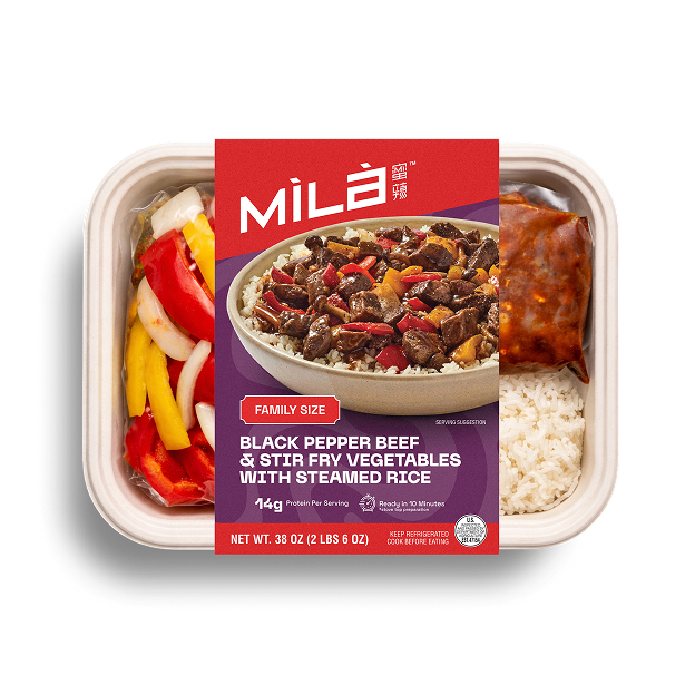 Black Pepper Beef & Stir Fry Vegetables with Steamed Rice