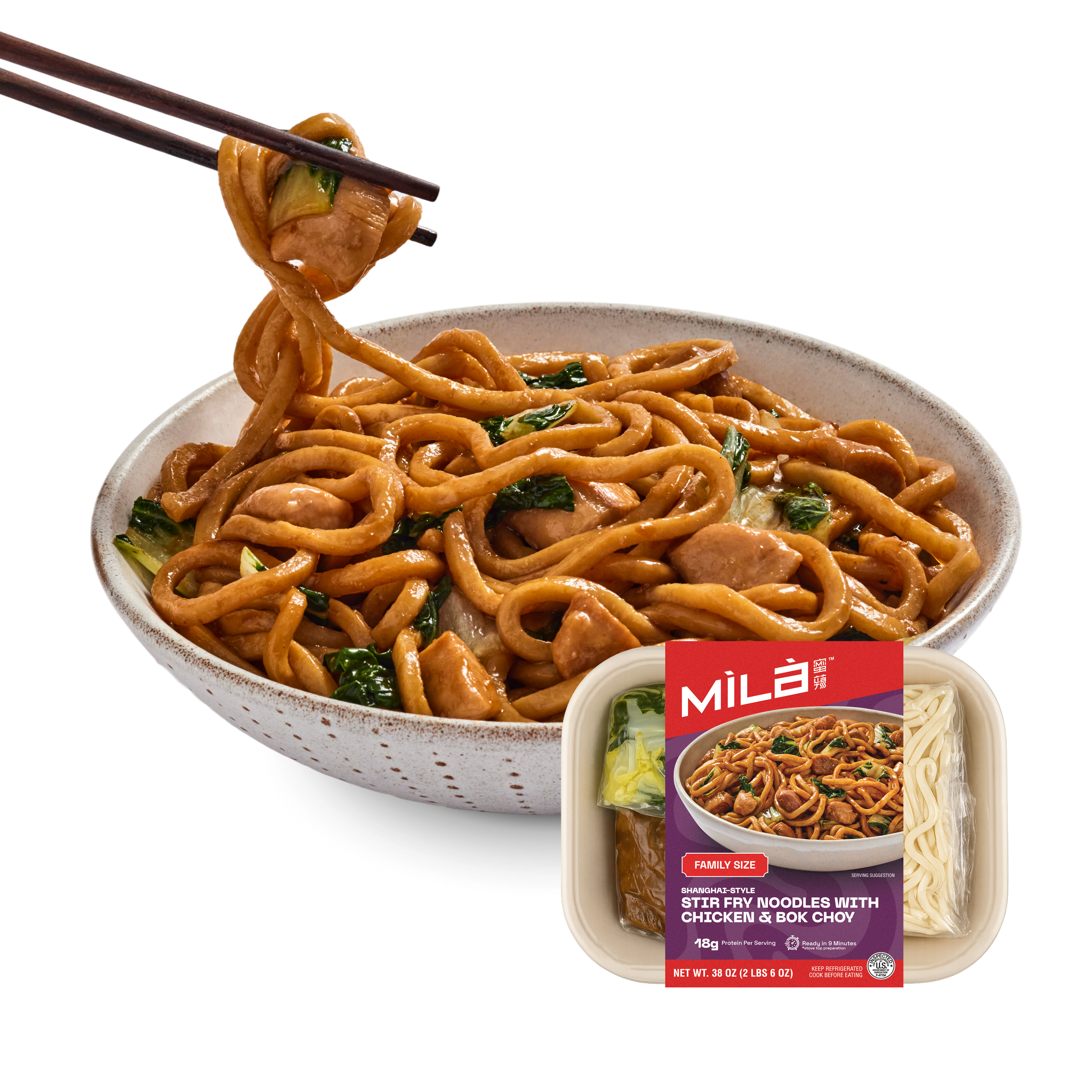 Stir Fry Noodles with Chicken & Bok Choy