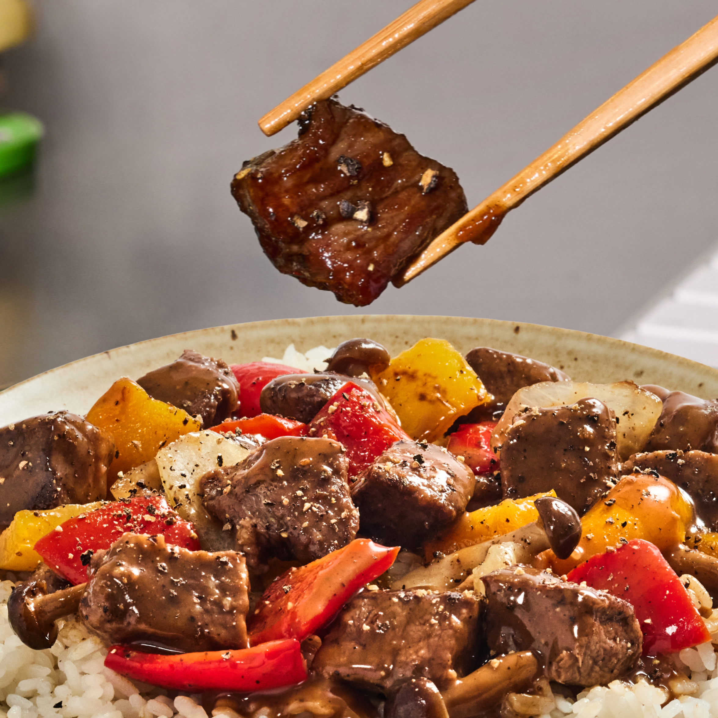 Black Pepper Beef Rice Bowl-Rice Bowl-MìLà