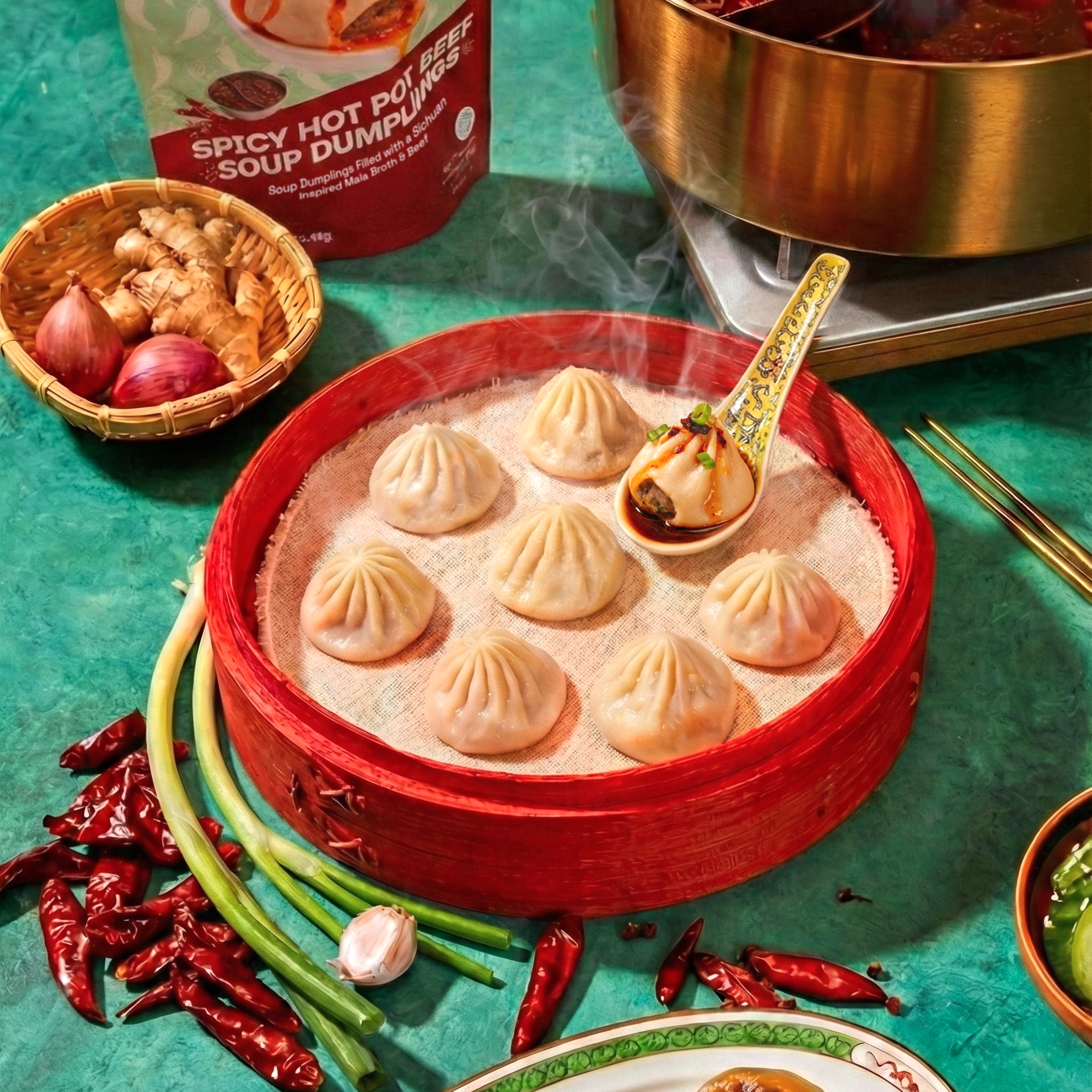 Soup Dumplings (10 PC x 3 PK) - Spicy Hot Pot Beef-Soup Dumplings-MìLà